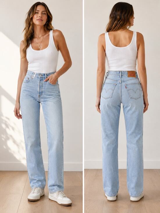 Levi's Denim - Levi’s Ribcage Straight Ankle Jean 28 X 32 Light Wash High Rise 90’s Classic NWT